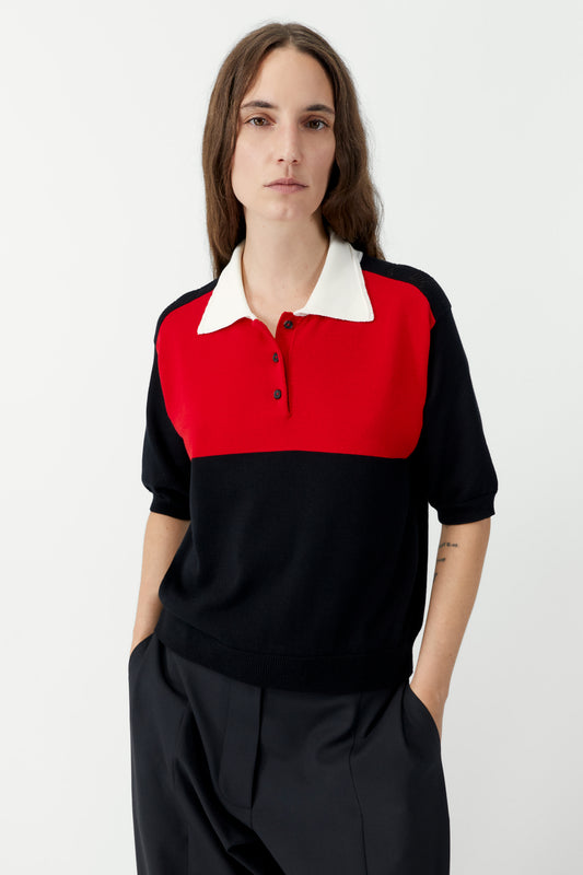 ORGANIC COTTON COLORBLOCK POLO