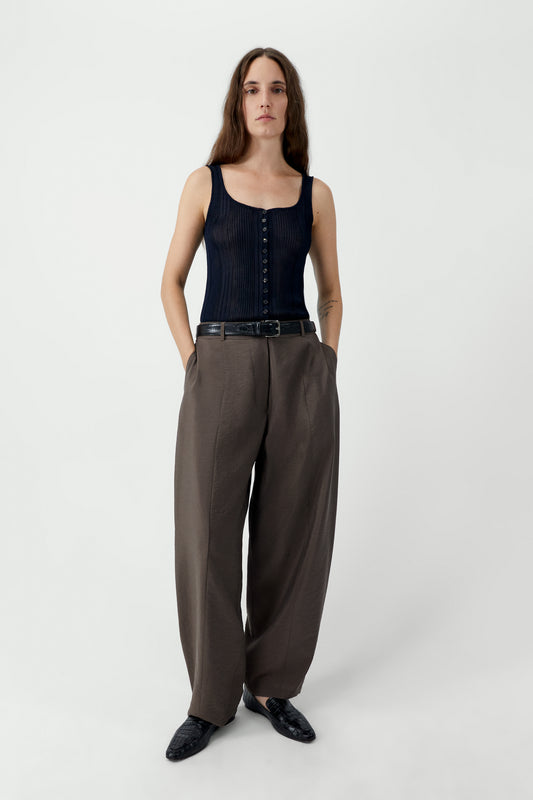 SILK BARREL PANTS