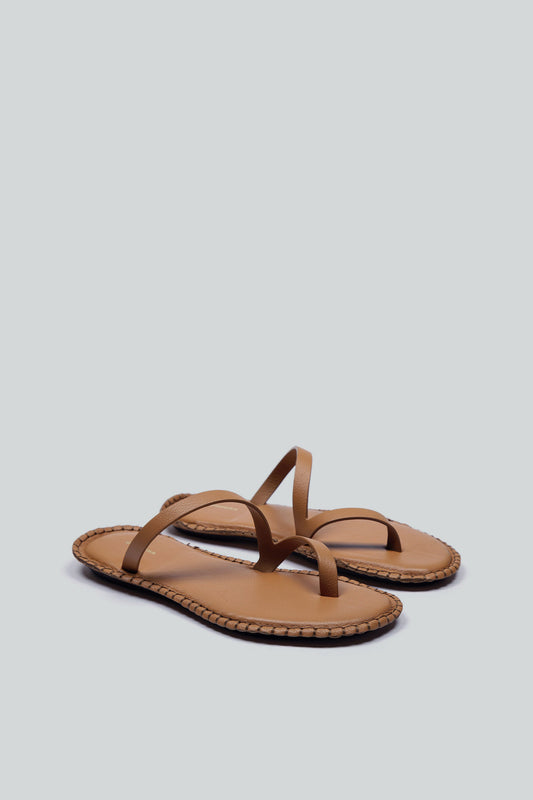 STRAPPY SANDALS CAMEL