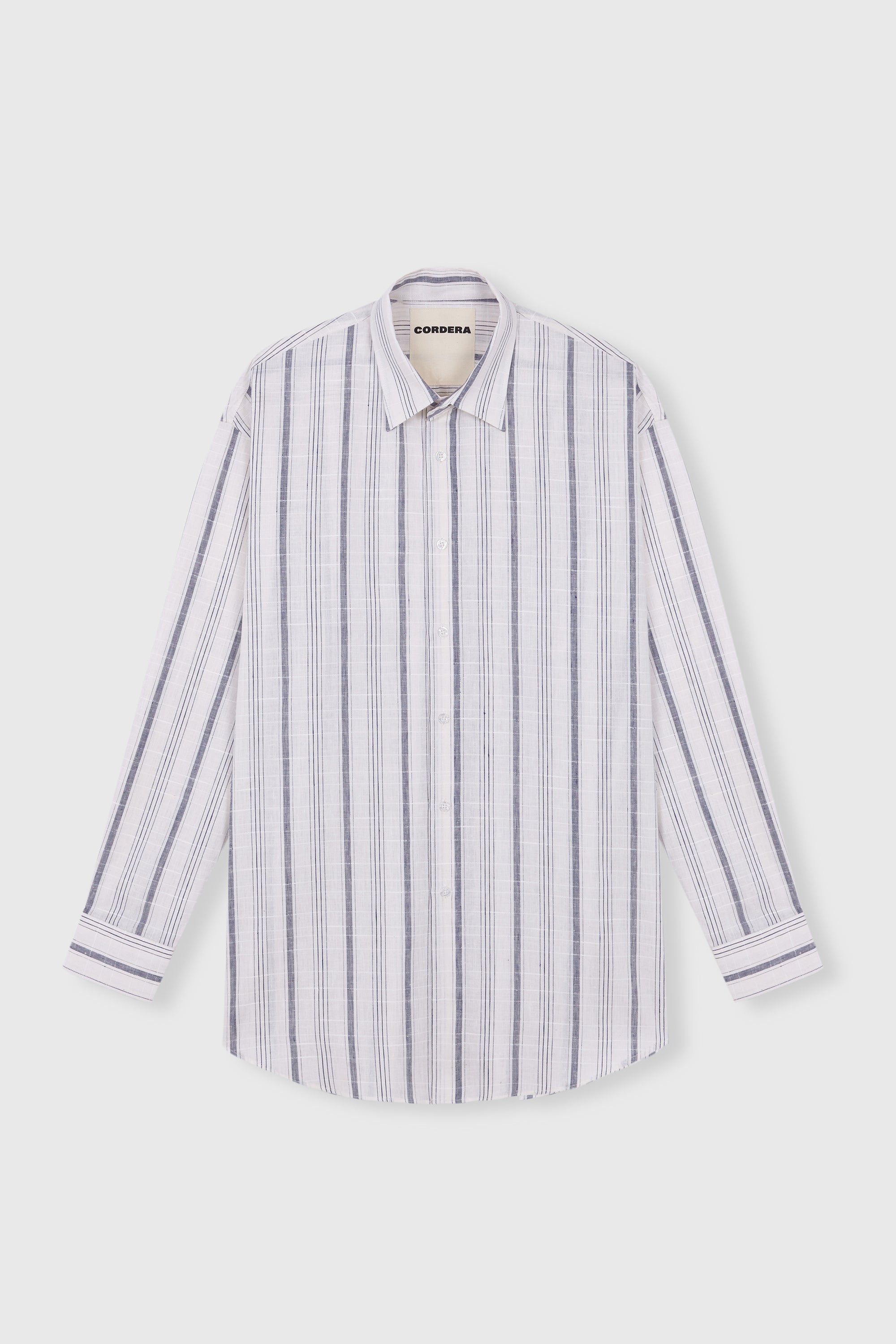 Cordera Striped Indigo Man Shirt Checkered