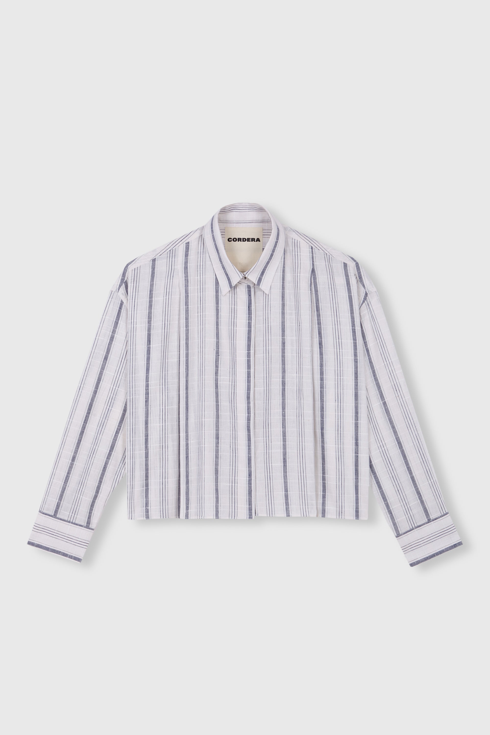 Striped Checkered Shirt Indigo Cordera