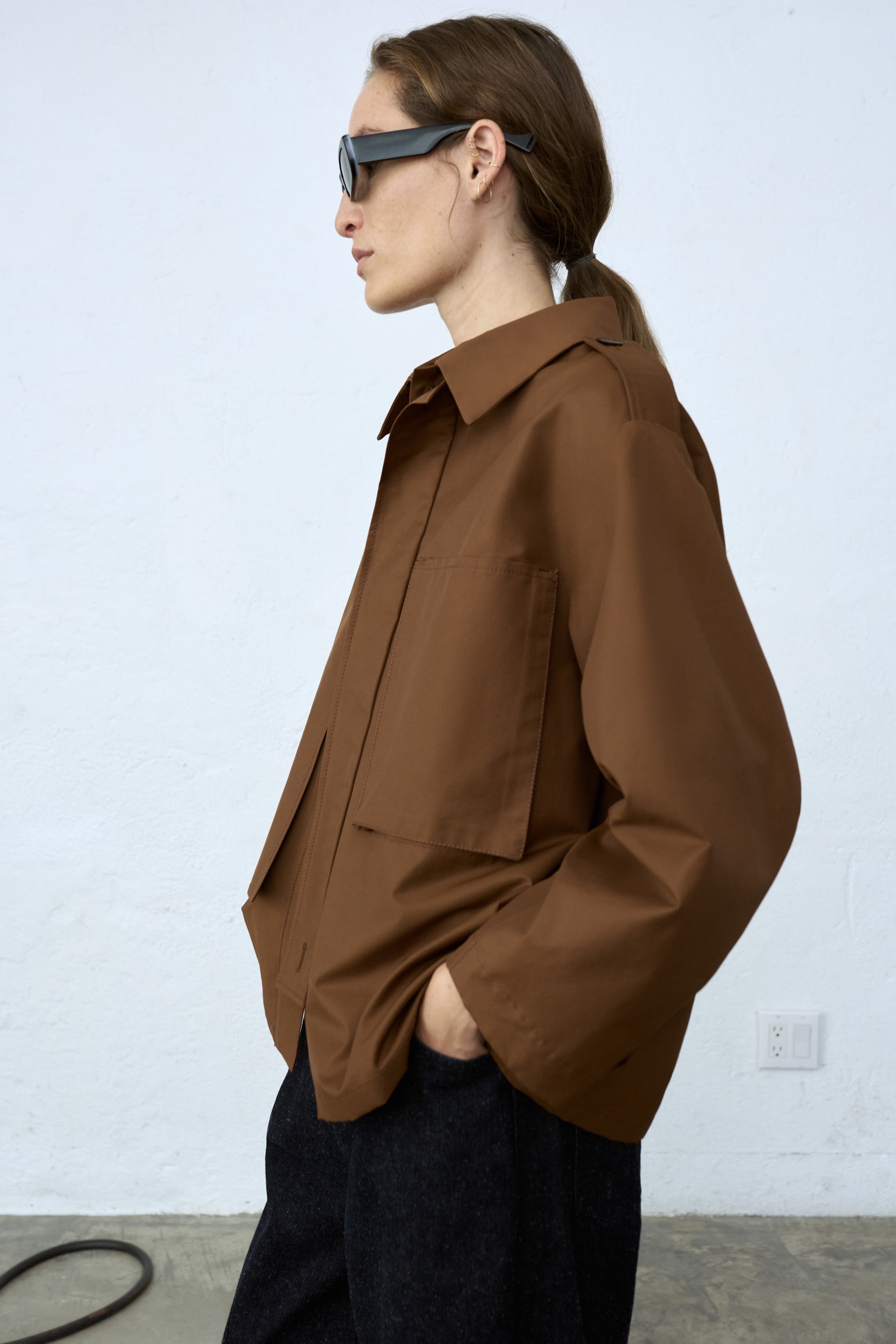 Utility Trench Jacket Brown Cordera